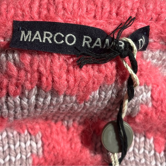 MARCO RAMBALDI Embroidered Acrylic Blend Sweater Hearts - Picture 4 of 7